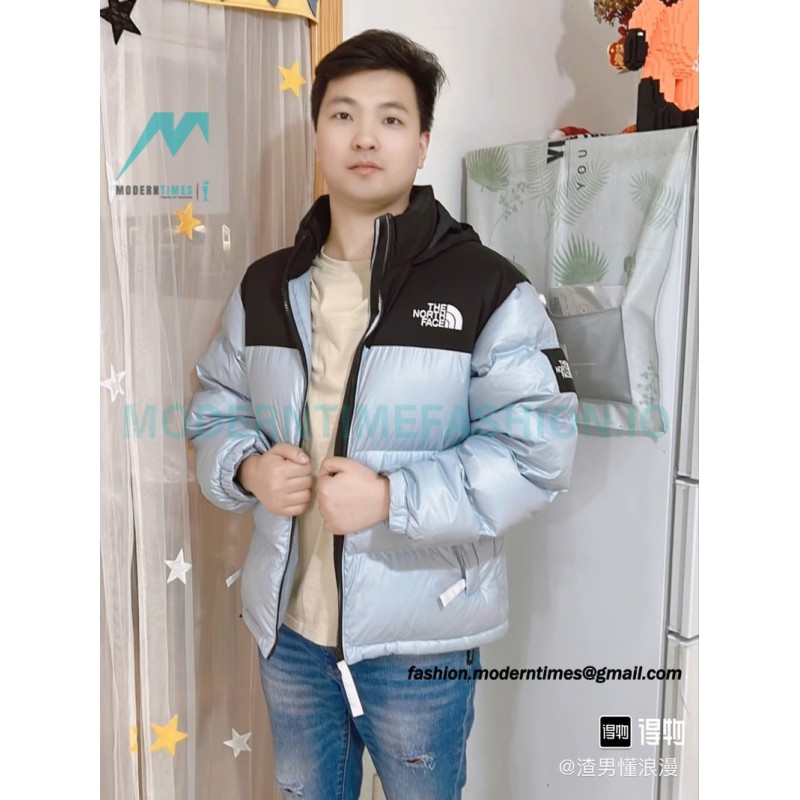 The North Face - 23FW Novelty Nuptse 1996 Bright Top Cuffs Large Check Down Jacket