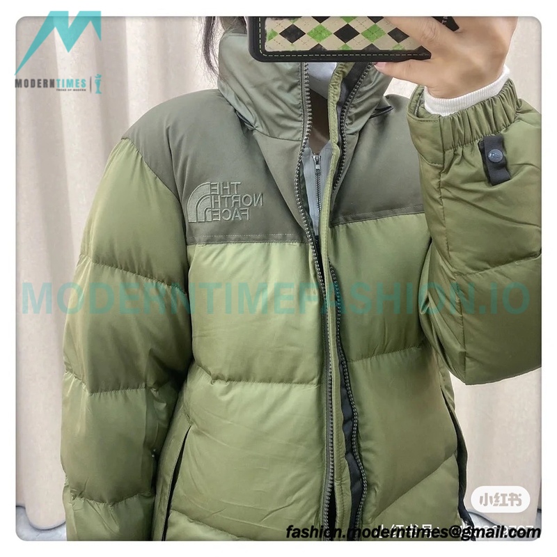 The North Face - 23FW Novelty Nuptse 1996 Bright Top Cuffs Large Check Down Jacket