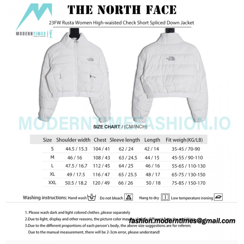The North Face - 23FW Rusta Women High-waisted Check Short Spliced Down Jacket