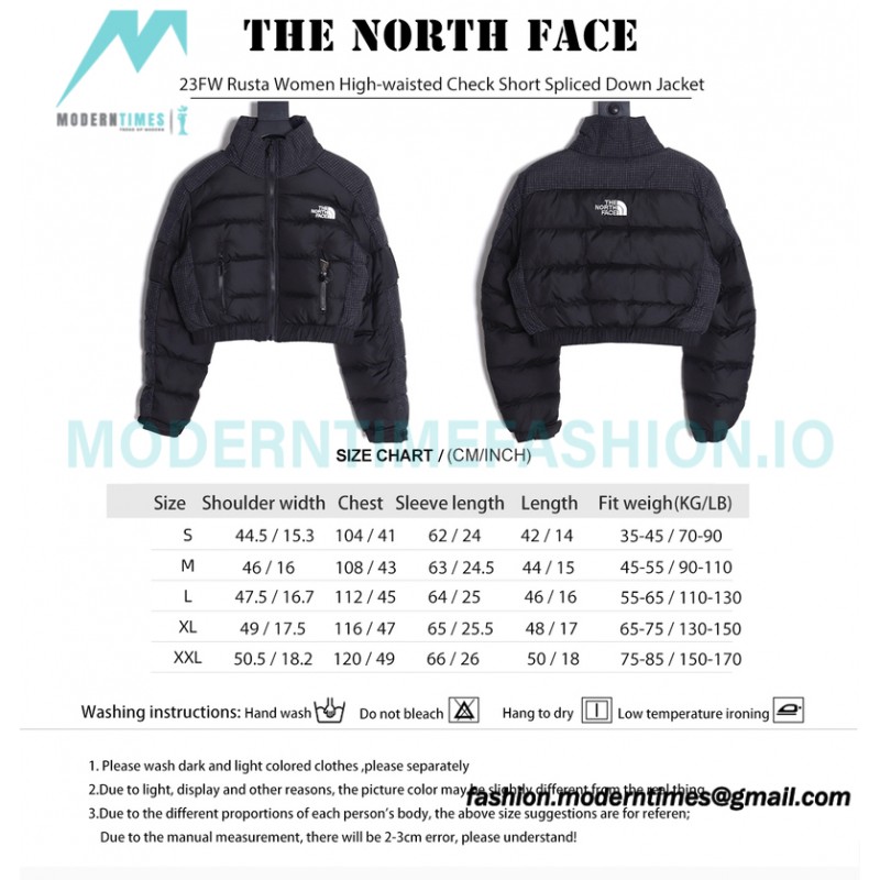 The North Face - 23FW Rusta Women High-waisted Check Short Spliced Down Jacket