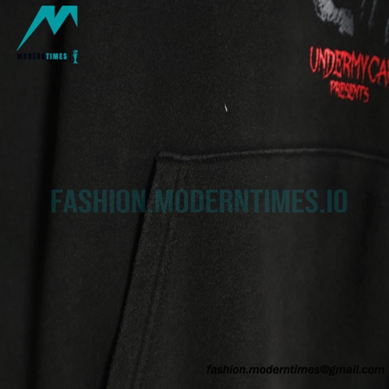 Undermycar -23FW New World Pop-store Wash Destruction Hoodie