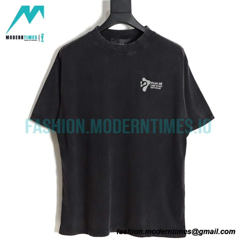 Vujade - 23SS Washed To Make Old Short-sleeved T-shirt