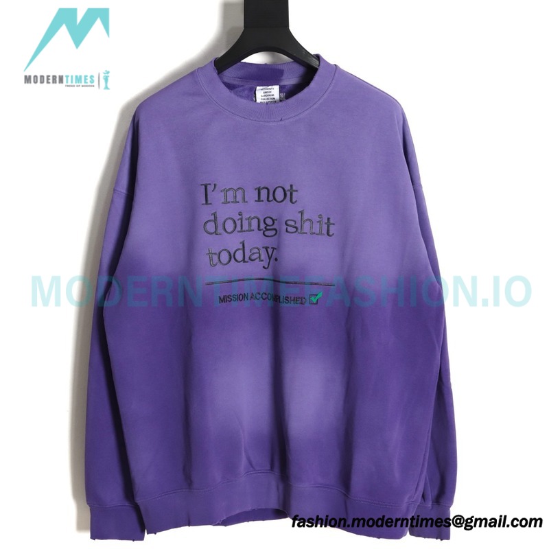 Vetements - 23SS Tie-dye Gradient Wash Vintage Crew-neck Hoodie