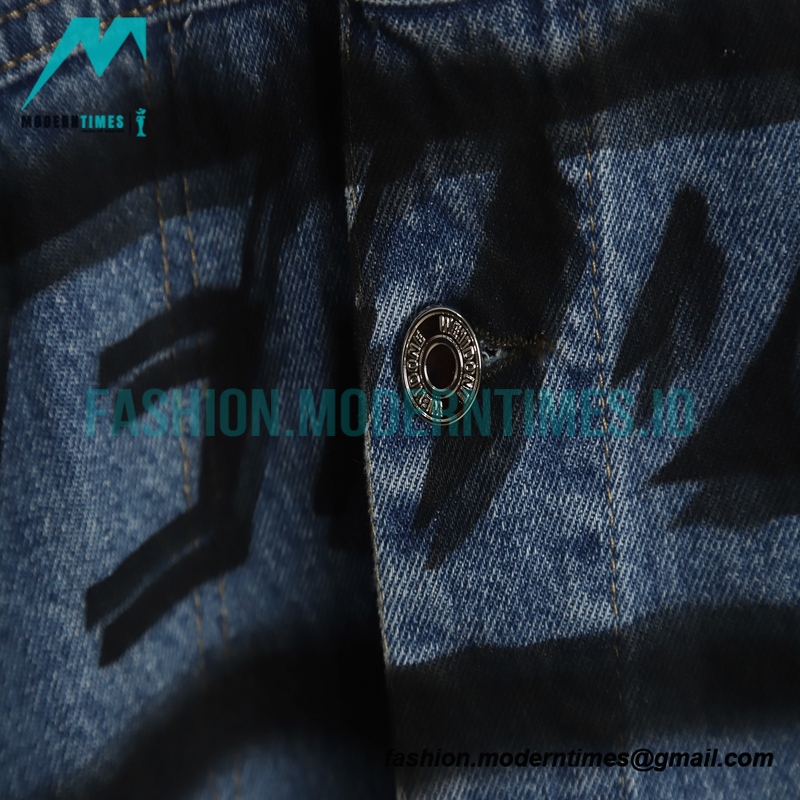 We11 Done - 22FW Hand-airbrushed Denim Coat