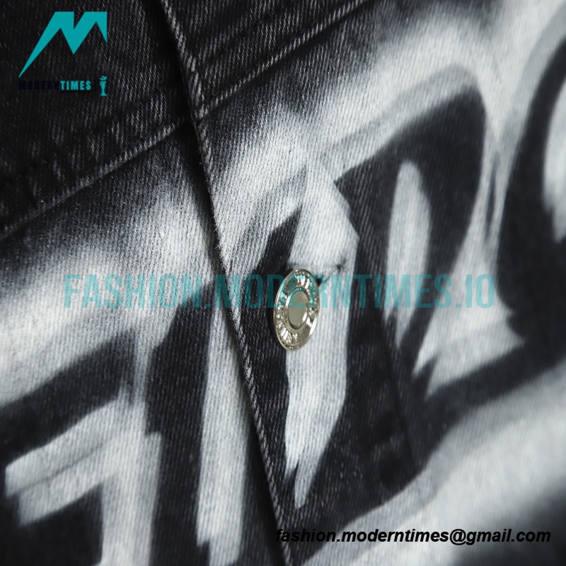 We11 Done - 22FW Hand-airbrushed Denim Coat