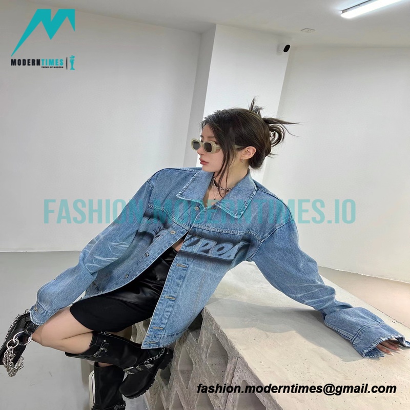 We11 Done - 22FW Hand-airbrushed Denim Coat