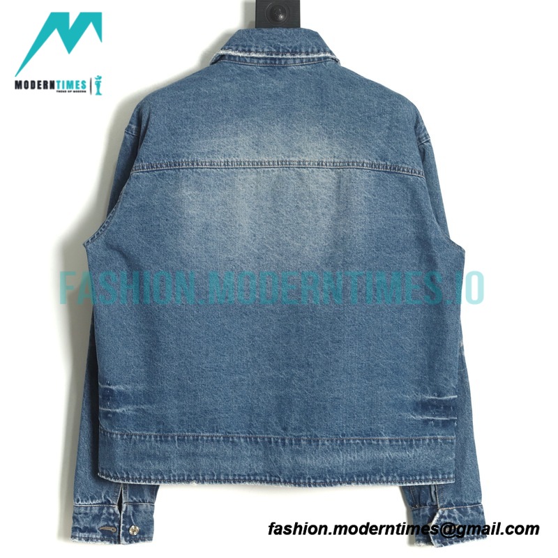We11 Done - 22FW Hand-airbrushed Denim Coat