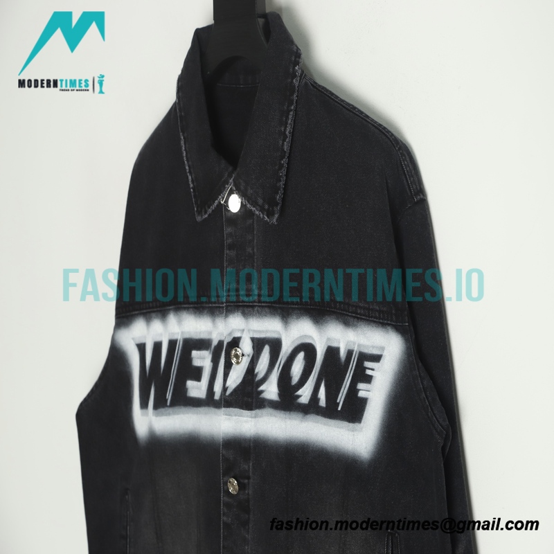 We11 Done - 22FW Hand-airbrushed Denim Coat