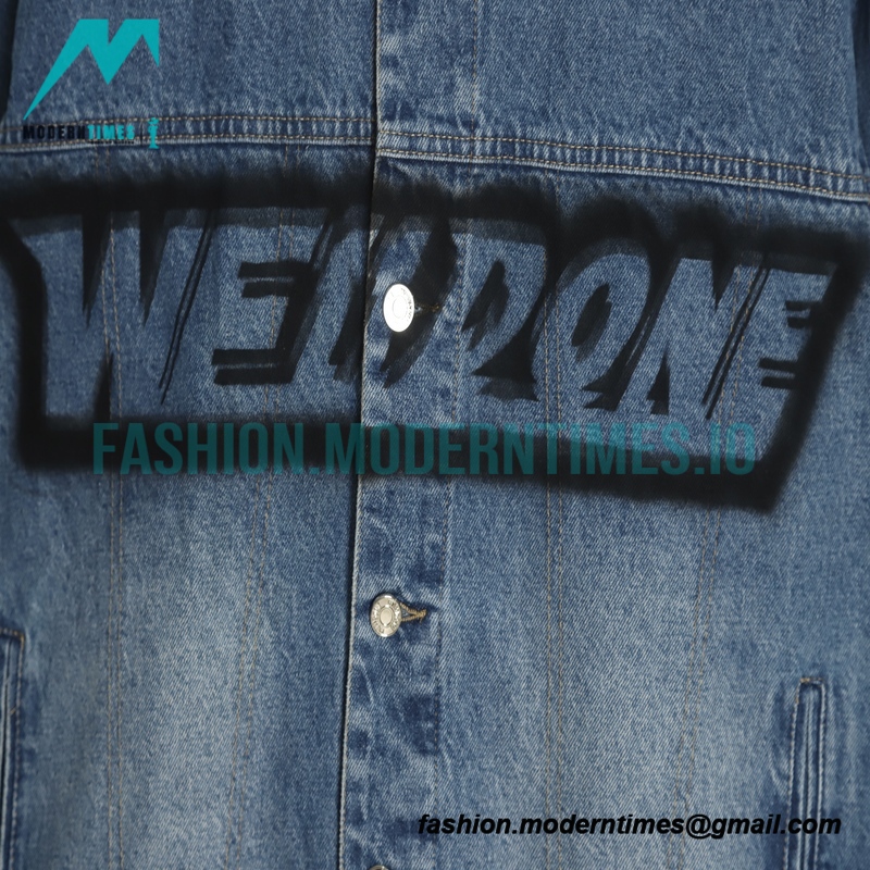 We11 Done - 22FW Hand-airbrushed Denim Coat