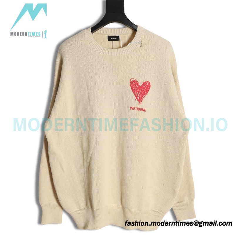 We11 Done - Love Print Knit Sweater