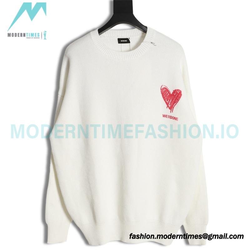 We11 Done - Love Print Knit Sweater