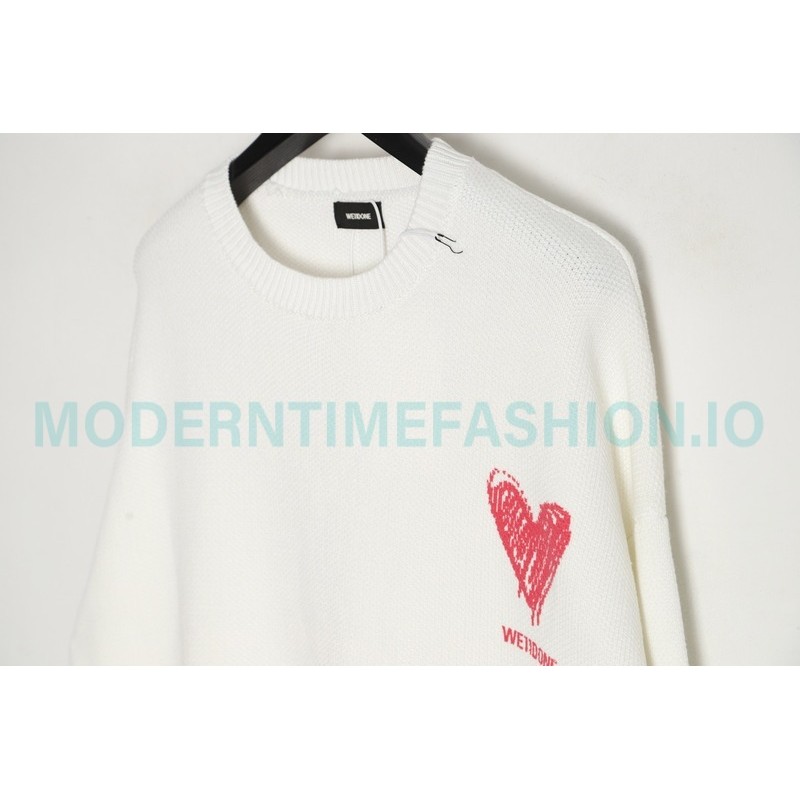 We11 Done - Love Print Knit Sweater