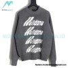 We11 Done - 23FW Towel Jacquard Bullet Screen Knit Crewneck Sweater