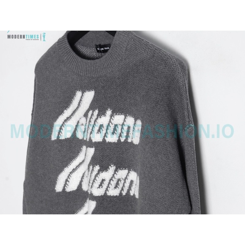We11 Done - 23FW Towel Jacquard Bullet Screen Knit Crewneck Sweater