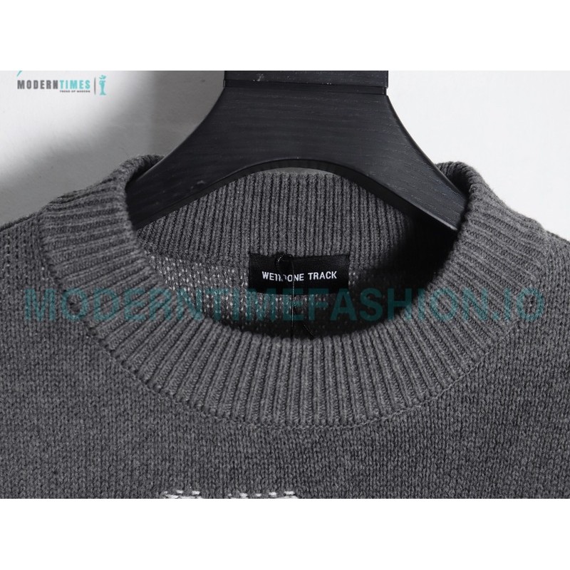 We11 Done - 23FW Towel Jacquard Bullet Screen Knit Crewneck Sweater