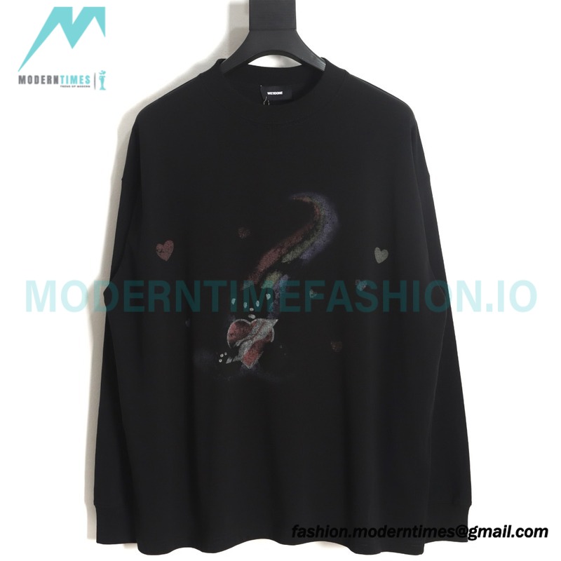 We11 Done - 23 New Rainbow Love Teddy Bear Long Sleeve T-shirt