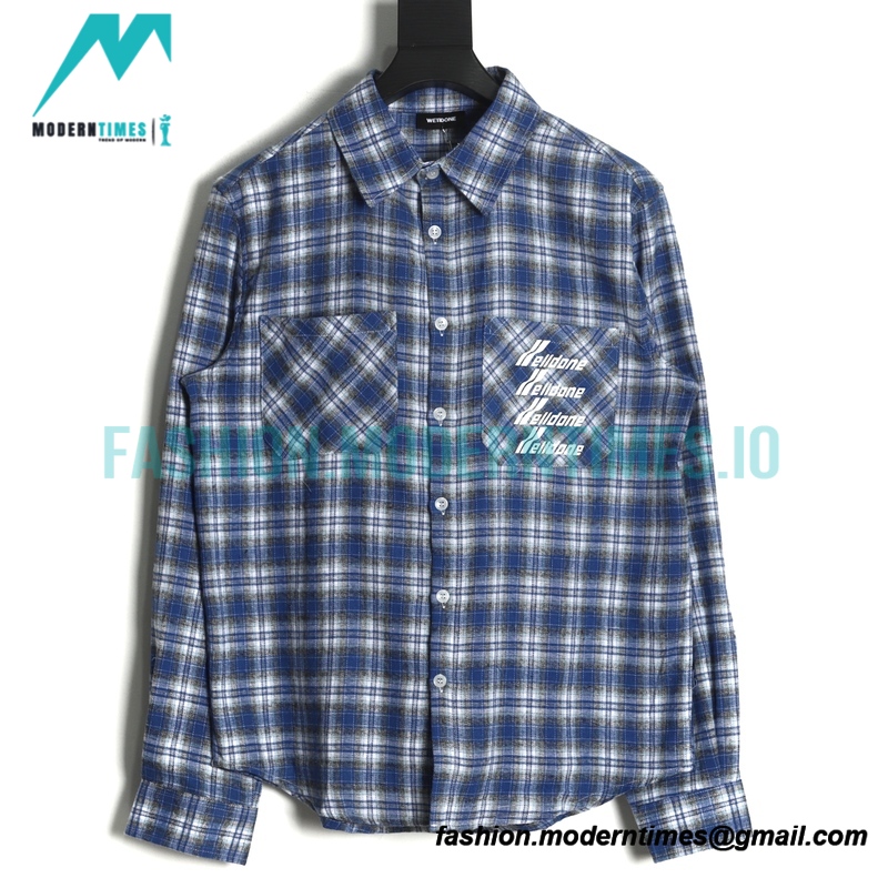  We11 Done - 22FW Bullet Screen Check Shirt