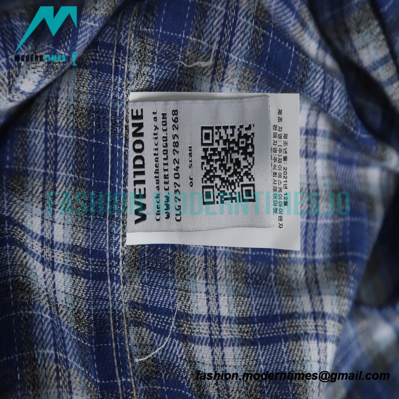  We11 Done - 22FW Bullet Screen Check Shirt