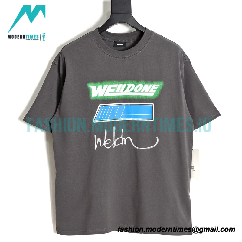 We11 Done - Signature Letter-printed Short-sleeved T-shirt