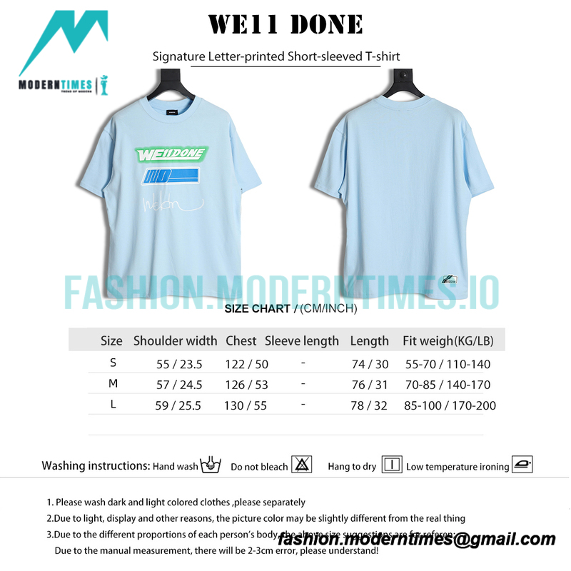 We11 Done - Signature Letter-printed Short-sleeved T-shirt