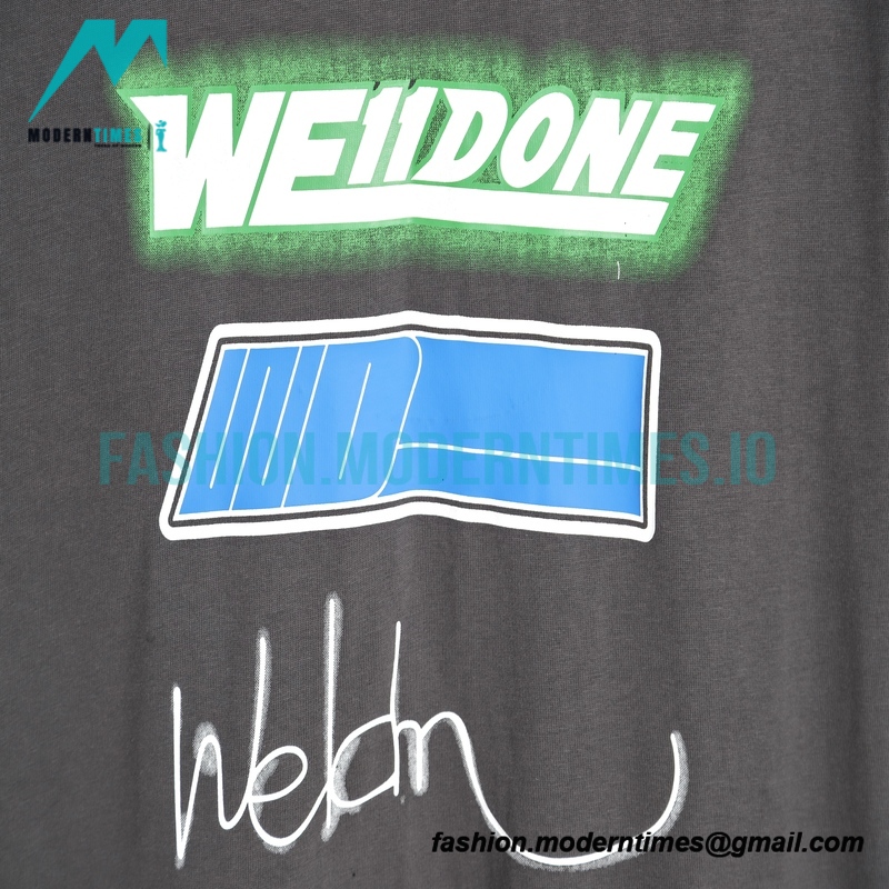 We11 Done - Signature Letter-printed Short-sleeved T-shirt