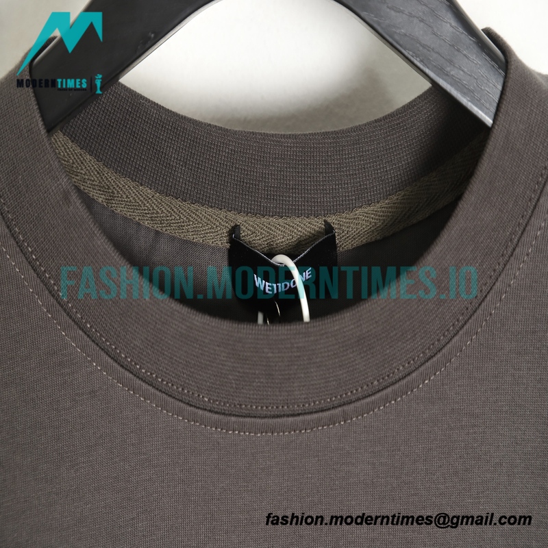 We11 Done - 23SS Rendered Slogan Short-sleeved T-shirt