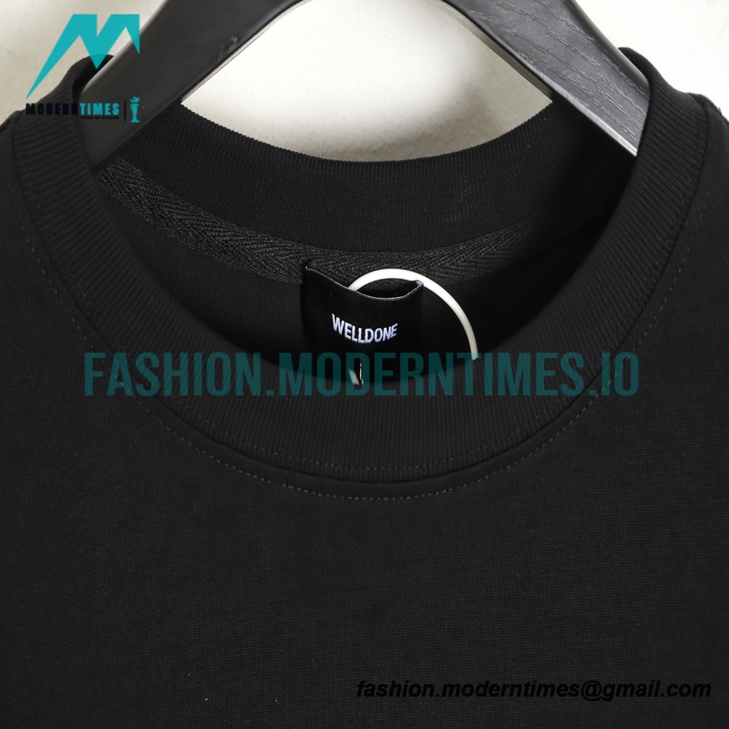 We11 Done - 23SS Rendered Slogan Short-sleeved T-shirt