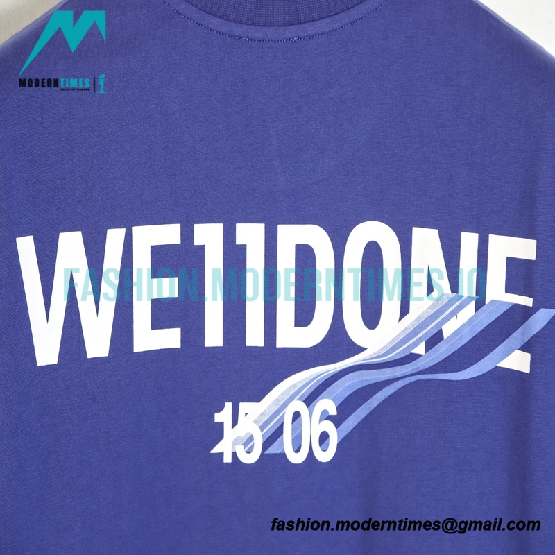 We11 Done - 23SS Rendered Slogan Short-sleeved T-shirt