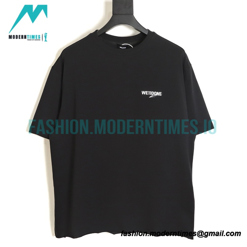 We11 Done - 23SS Rendered Slogan Short-sleeved T-shirt