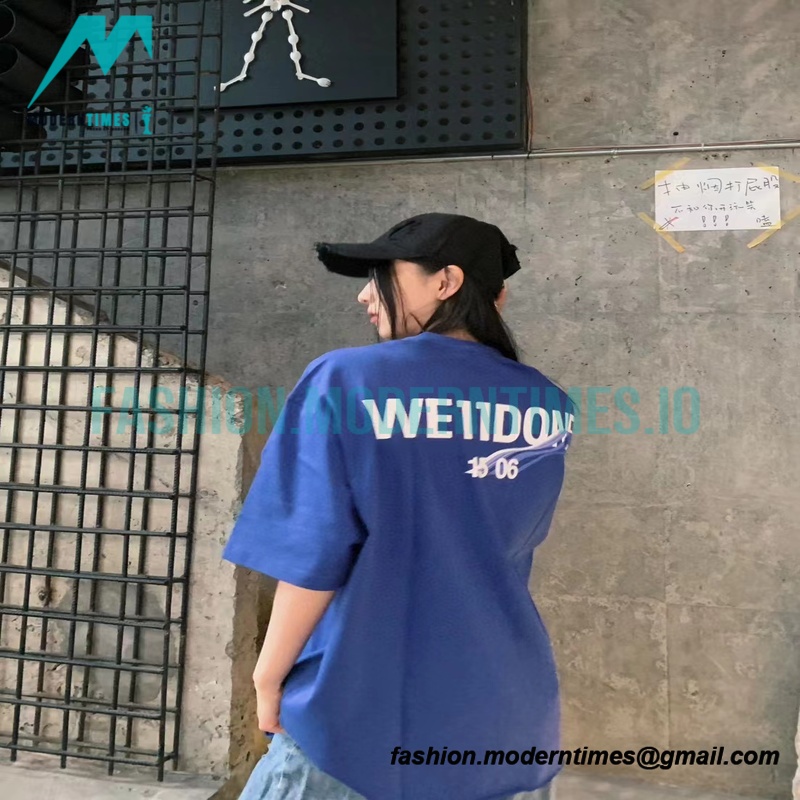 We11 Done - 23SS Rendered Slogan Short-sleeved T-shirt