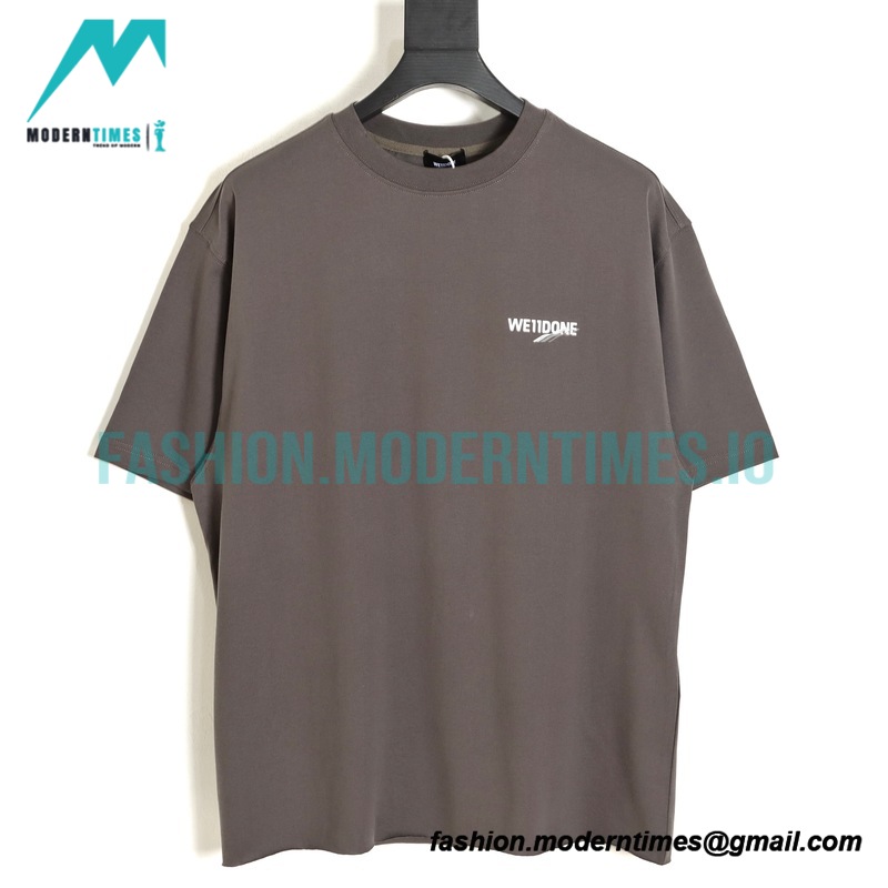 We11 Done - 23SS Rendered Slogan Short-sleeved T-shirt