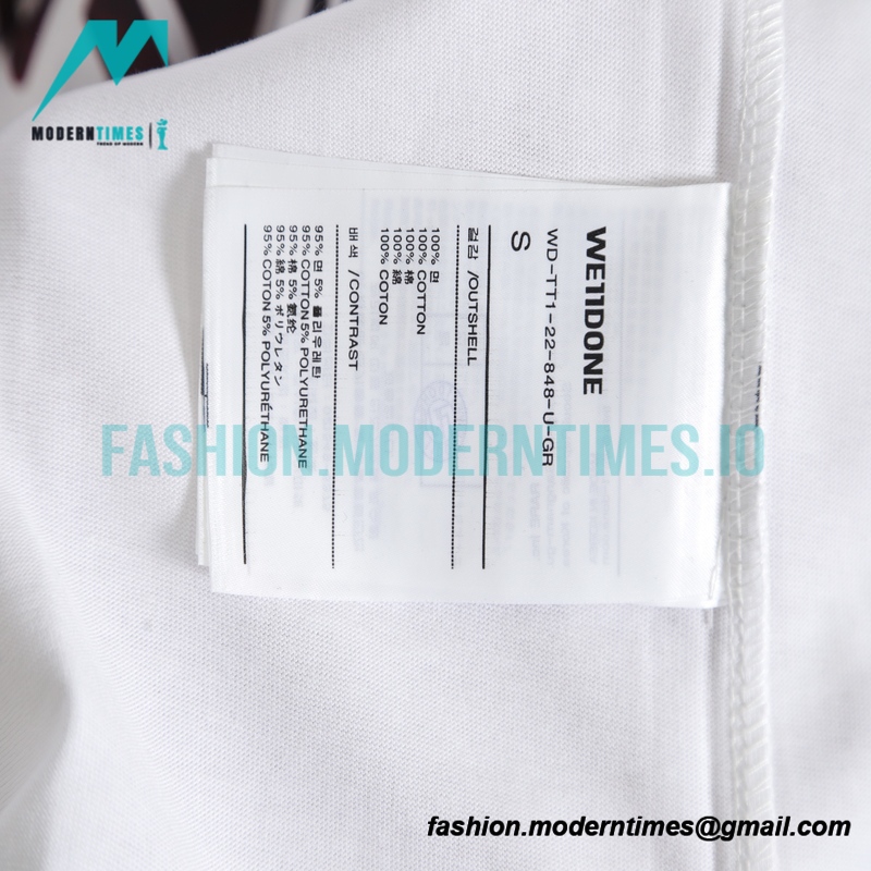 We11 Done - 23ss Bullet Acreen letter Short-sleeved T-shirt