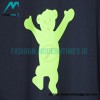 We11 Done - Dancing Bear Flocked Print Short-sleeved T-shirt