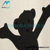 We11 Done - Dancing Bear Flocked Print Short-sleeved T-shirt