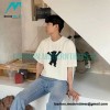 We11 Done - Dancing Bear Flocked Print Short-sleeved T-shirt