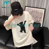 We11 Done - Dancing Bear Flocked Print Short-sleeved T-shirt