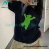 We11 Done - Dancing Bear Flocked Print Short-sleeved T-shirt