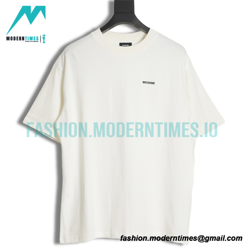 We11 Done - Small Letter-embroidered Short-sleeved T-shirt