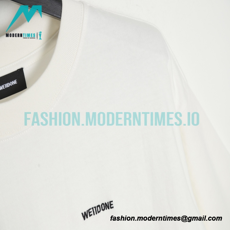 We11 Done - Small Letter-embroidered Short-sleeved T-shirt