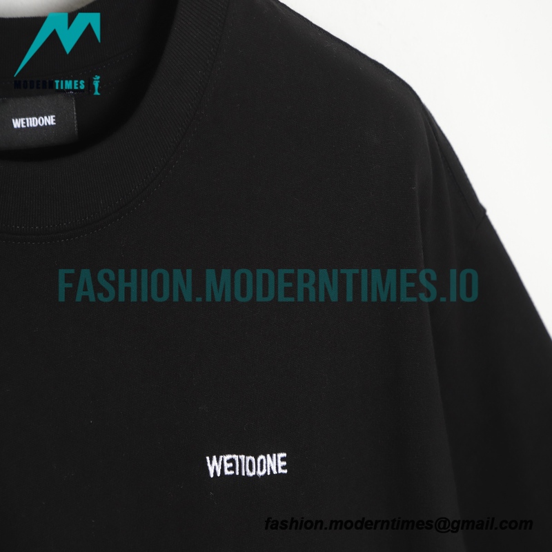 We11 Done - Small Letter-embroidered Short-sleeved T-shirt