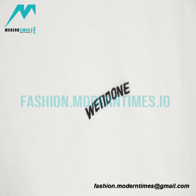 We11 Done - Small Letter-embroidered Short-sleeved T-shirt