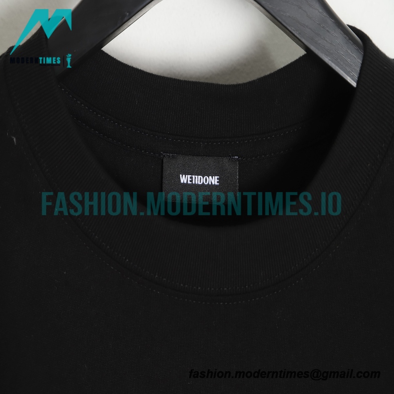 We11 Done - Small Letter-embroidered Short-sleeved T-shirt
