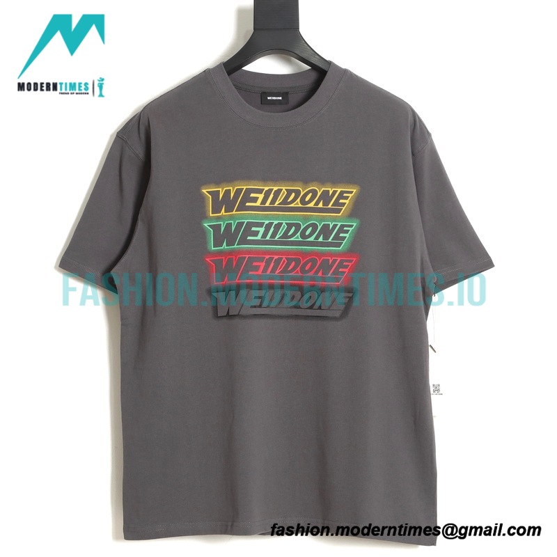 We11 Done - Four-color Bullet Screen Print Short-sleeved T-shirt