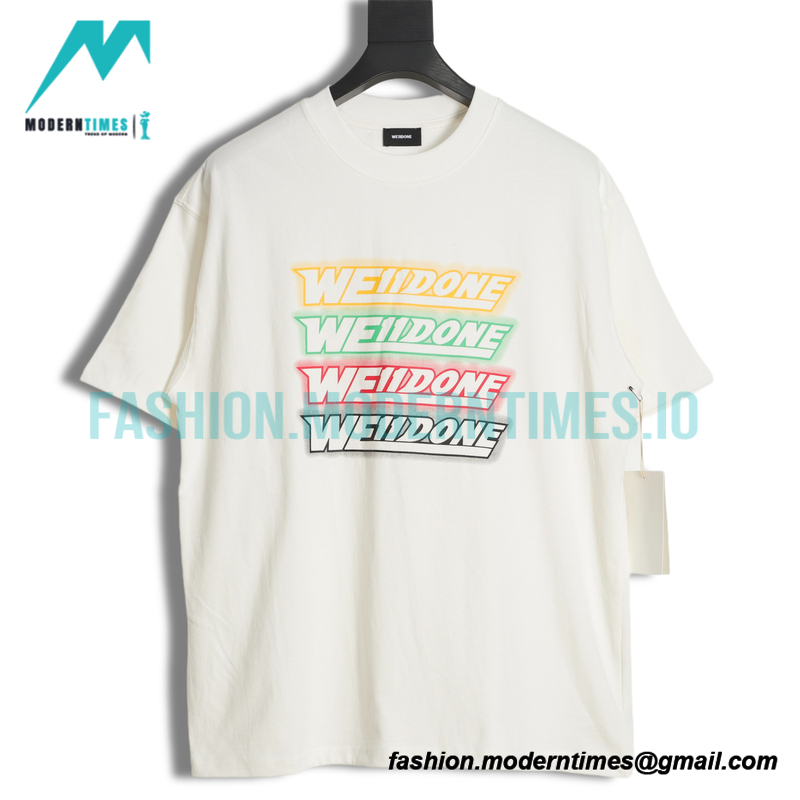 We11 Done - Four-color Bullet Screen Print Short-sleeved T-shirt