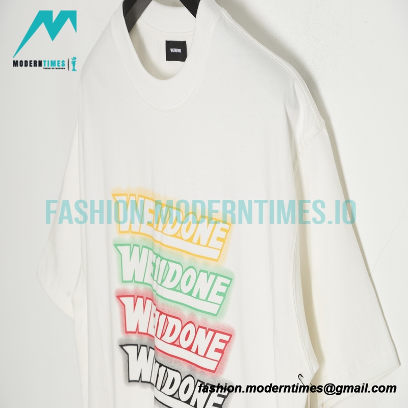 We11 Done - Four-color Bullet Screen Print Short-sleeved T-shirt