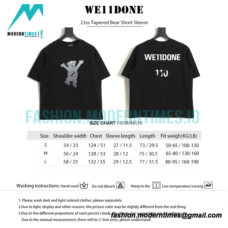 We11 Done - 23ss Tapered Bear Short Sleeve