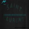 Saint Laurent - 22FW Sauteed Sand Pasted Fabric Embroidered Hoodie