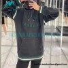 Saint Laurent - 22FW Sauteed Sand Pasted Fabric Embroidered Hoodie