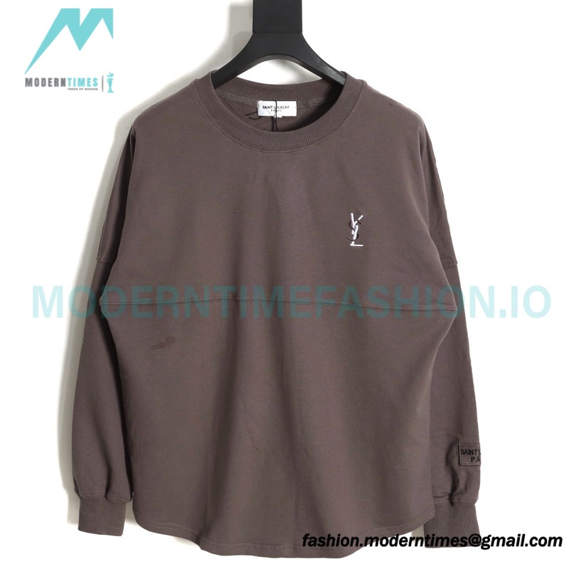 Saint Laurent Paris - Basic Letter Embroidered Logo Hoodie