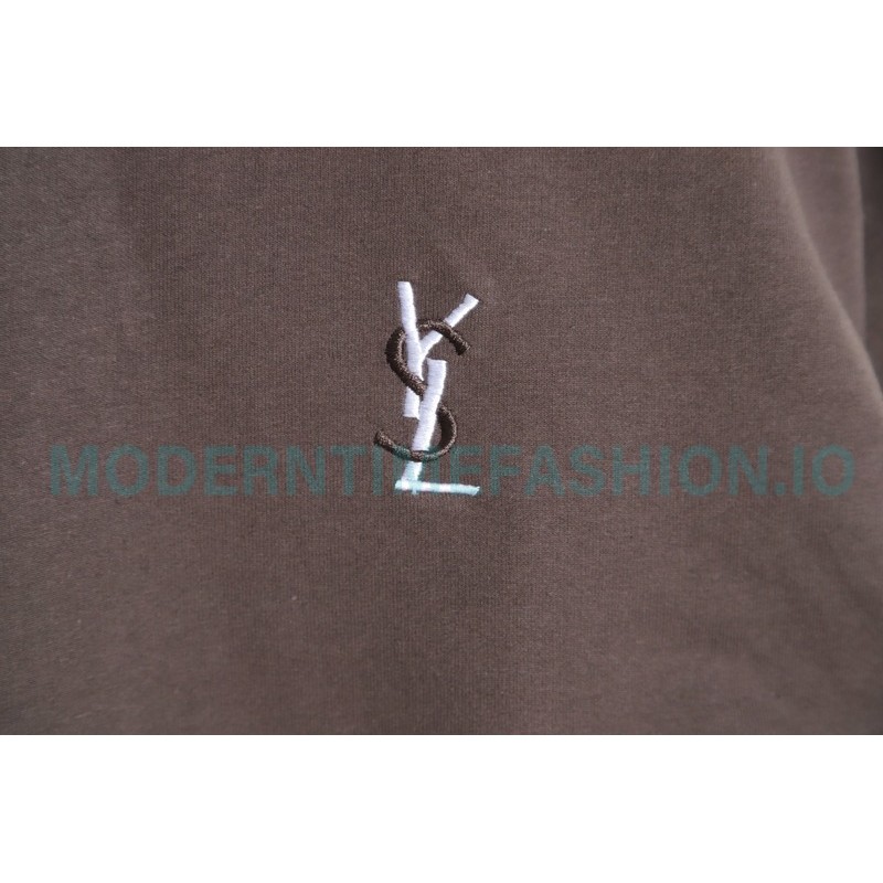 Saint Laurent Paris - Basic Letter Embroidered Logo Hoodie